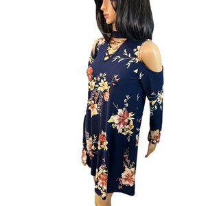 (5 for‎ $25) Pomelo Long Sleeve Floral Choker Dress size medium